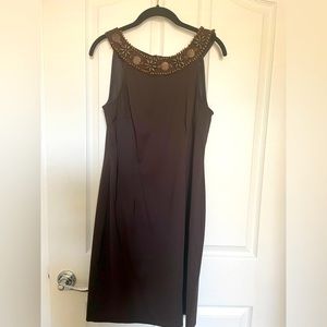 Connected Apparel brown sleeveless dress.